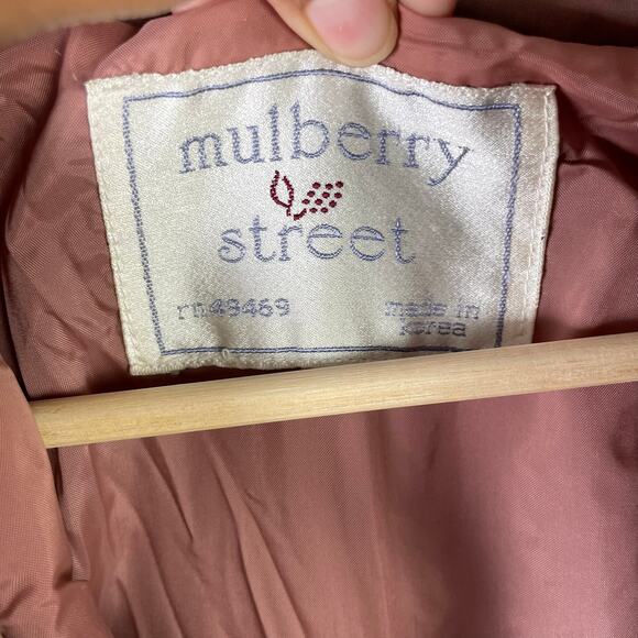Vintage Mulberry‎ Street Parka Coat Pink Size 7/8 - Picture 4 of 9